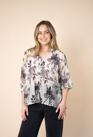 Ink Flower Blouse