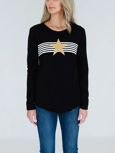 Gold Star Stripes L-S Tee