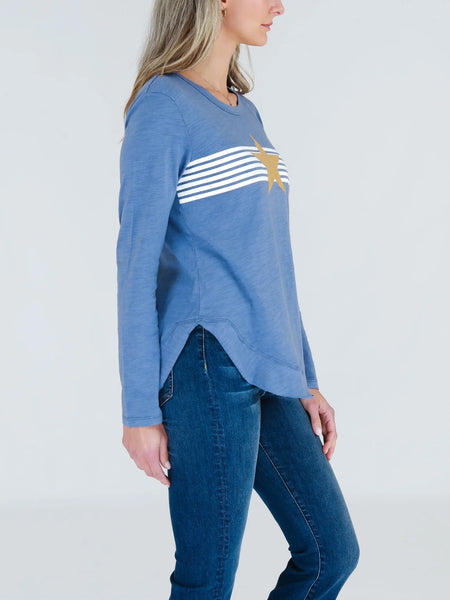 Gold Star Stripes L-S Tee