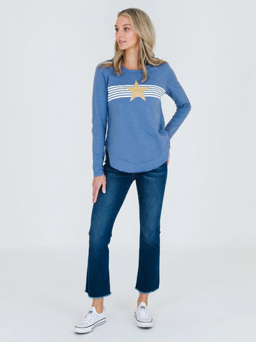 Gold Star Stripes L-S Tee