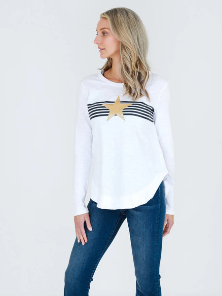 Gold Star Stripes L-S Tee