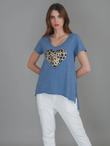 Jae Leopard Heart Tee
