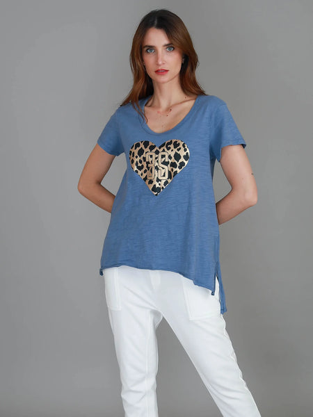 Jae Leopard Heart Tee