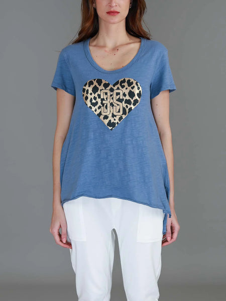 Jae Leopard Heart Tee