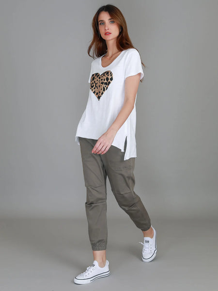Jae Leopard Heart Tee