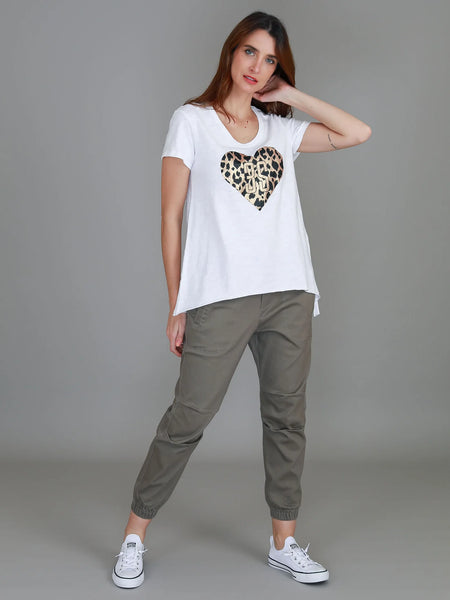 Jae Leopard Heart Tee
