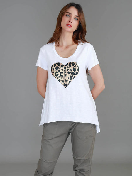 Jae Leopard Heart Tee