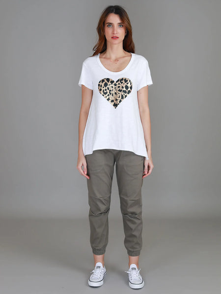 Jae Leopard Heart Tee
