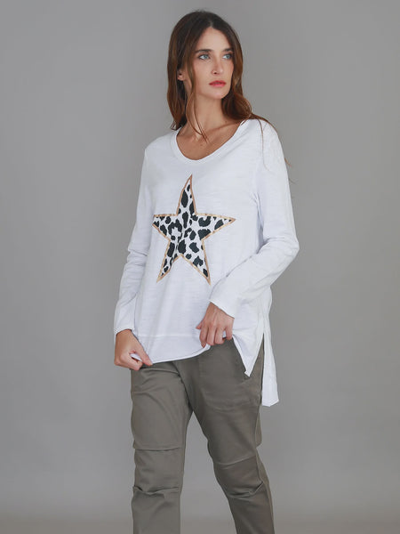 Dylan Leopard Star L/S Tee