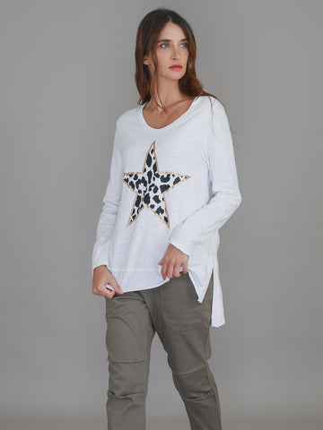 Dylan Leopard Star L/S Tee