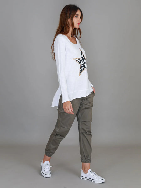 Dylan Leopard Star L/S Tee