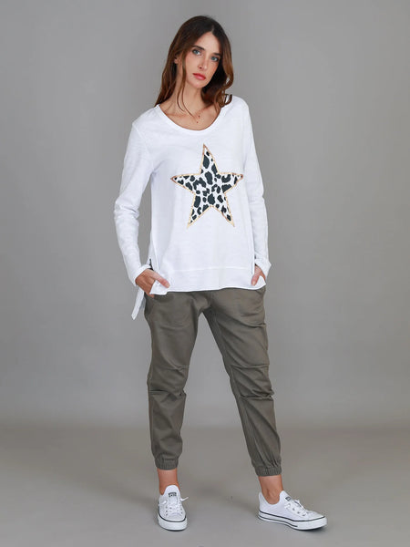 Dylan Leopard Star L/S Tee
