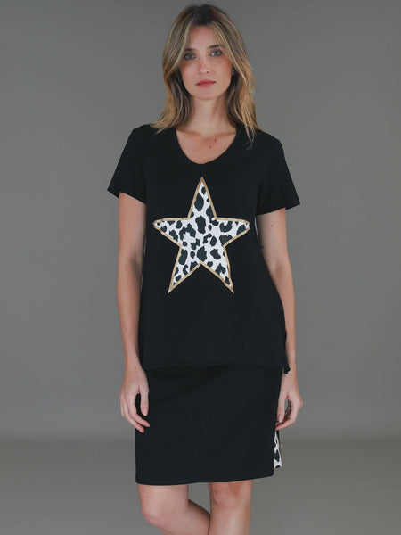 Coco Leopard Star Tee
