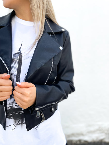 Faux Leather Jacket