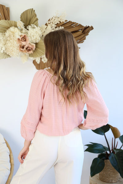 Pink Boho Blouse