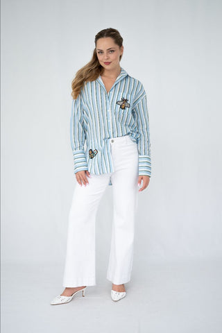 Stripe Patch Shirt