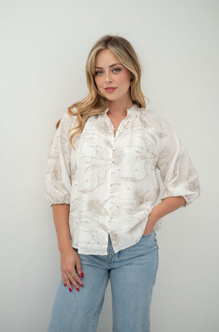 Embroidery Floral Blouse